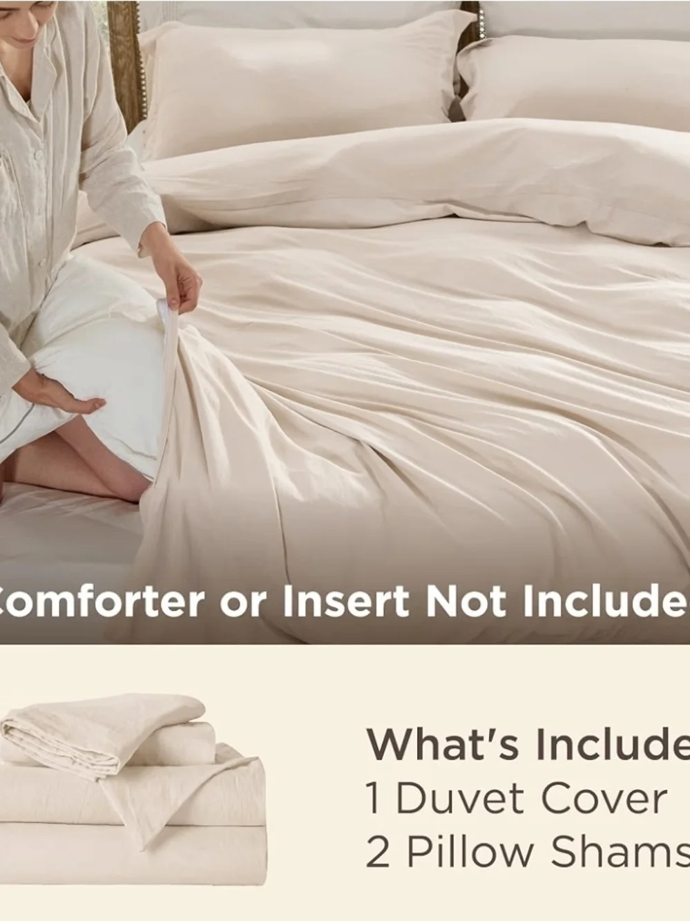 Plush Cream Duvet Cover Set - Brand: